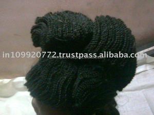 Cabello crudo natural sin procesar 100%. El mejor cabello humano tejido. Cabello tejido hecho a mano de 8 hilos de la India. - Product Image 2