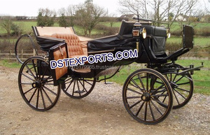 Chariot Royal à deux places noir, 2 places, Buggy noir, 2 chevaux, différents styles, pour mariage - Product Image 3