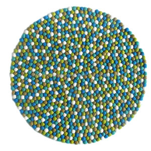 Tapis fait main de boule de feutre du Népal/idée unique de cadeau promotionnel et d'affaires de tapis - Product Image 6