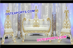 Muebles italianos de decoración de boda, conjunto de muebles de escenario de pakishan para boda asiática, sofá de escenario dorado - Product Image 2