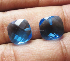 Topacio Azul Suizo Natural, Corte Cojín, Facetado, Piedras Preciosas Sueltas, Certificado por Terceros, Venta al Por Mayor, Gopika Exports, Para Joyería - Product Image 2