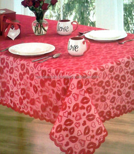 Mantel de algodón y poliéster respetuoso con el medio ambiente Mantelería de poliéster grande Fabricante de caminos de mesa en la India. - Product Image 2