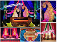 Décoration de scène de mariage indien pour le Mehandi, ensemble de scène de mariage royal, accessoires pour le Mehandi et le Sangeet, en promotion en Australie