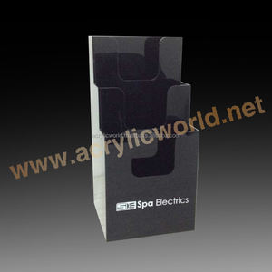 Soporte de exhibición de folleto acrílico, estante de folleto de acrílico, color negro, tamaño DL - Product Image 4