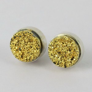 Boucles d'oreilles unisexes chrétiennes bohèmes en argent sterling 925 avec squelette attrayant en titane et druse, bijoux de créateur - Product Image 3