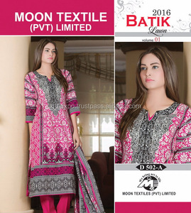 Batiq Pakistani Cotton Digital Print a Line <b>Dress</b> / Shalwar Kameez for Women - Product Image 1