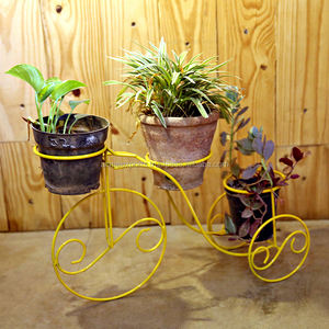 3 pots en fer forgé jaune, pour moto - Product Image 1