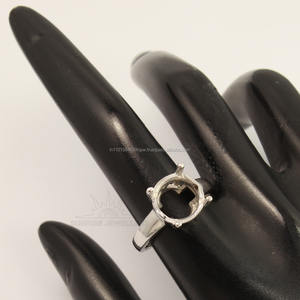 ตัวเลือกของคุณเอง12มม. กลมแข็ง925เงินสเตอร์ลิงหมั้นเป็นที่นิยมของปาร์ตี้สวมใส่กึ่งเมานต์แหวนกรงเล็บการตั้งค่าเครื่องประดับที่ดี - Product Image 6