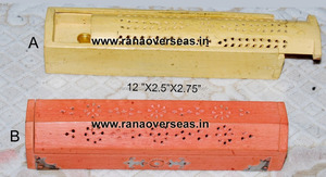 Quemador de incienso de ataúd de madera de color elegante hecho a mano para palo de incienso Ash Catcher y soporte de cono - Product Image 4