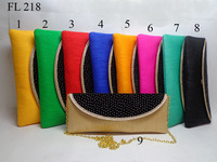 FL214 Sac de soirée brodé à la main en coton/jute, pochette de mariée pour femme, sac à main ethnique indien, capacité 1-1,9L