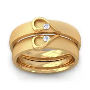 Pulseira de diamante para casamento em forma de coração, ouro amarelo 14k