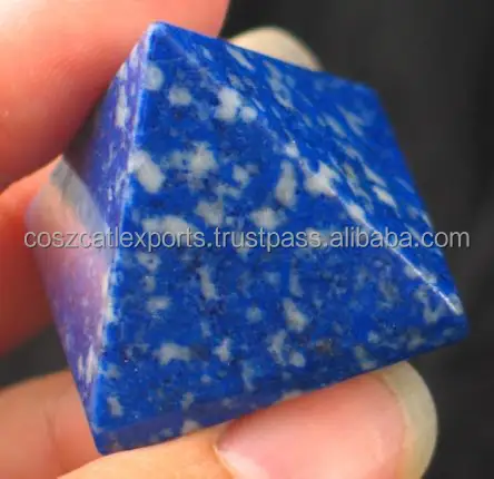 Batu Mulia Biru Longgar Bentuk Piramida Lazuli Lapis Alami Pembuatan & Pasokan Batu Grosir