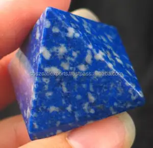 Lápis lápis em forma de pirâmide, natural, azul solto, pedra preciosa, fabricação e fonte, atacado, pedras