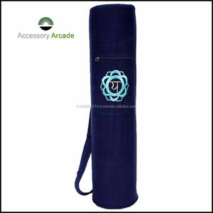Sac à cordon en coton de taille personnalisée avec la dernière broderie de fleurs pour tapis de yoga - Product Image 2