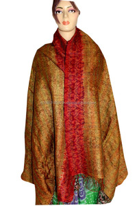 Vintage Quilted Silk Stole Women Kantha Silk Sari Scarf <b>Shawl</b> Dupatta Neck <b>Wrap</b> Indian Handmade Stitch Kantha Reversible - Product Image 4