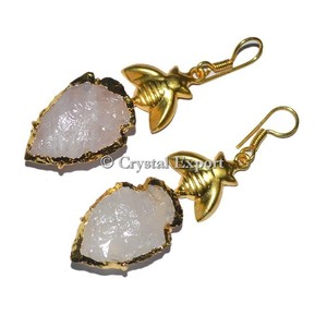 Pendientes de Ágata Facetada con Alambre, Joyería de Piedra Hecha a Mano, Regalo de Moda de Cristal para Mujer, Colección Popular - Product Image 2
