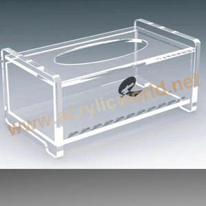 Caja de pañuelos acrílica caja de pañuelos impresa personalizada caja de pañuelos/servilletero - Product Image 2