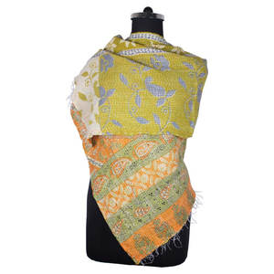 SC1022 Écharpe Kantha en coton cousue à la main, style vintage, design tendance pour filles - Product Image 1