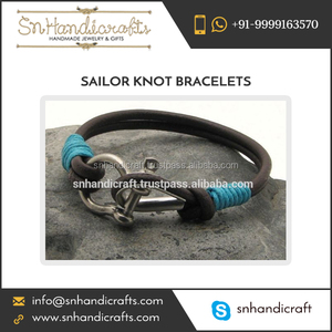 The Art of Handmade Men's Leather <b>Bracelet</b> With Horseshoe Clasp - Product Image 1