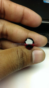 Gemas sueltas semipreciosas de granate rojo natural 100% natural, corte ovalado, rojo intenso, piedra facetada de alta calidad para la fabricación de joyas. - Product Image 2