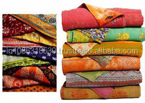 Colcha India kantha, colcha de algodón reversible, decoración Vintage hecha a mano, vintage - Product Image 6