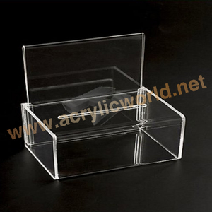 จีนโรงงานคริลิคตกแต่งเงินบริจาคกล่องที่มีห่วงโซ่โลหะในกว่างโจว - Product Image 1