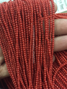 Cuentas sueltas de piedra de coral rojo de alta calidad a la venta - Product Image 4