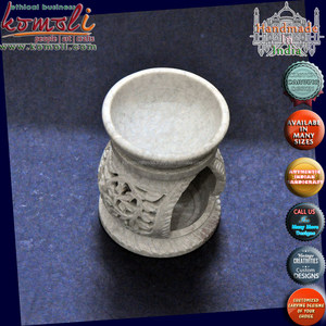 Chauffe-huile lumineux en pierre de savon indien, 40g, sculptée à la main, brûleur d'huile pour le thé, vente en gros - Product Image 6