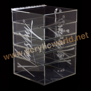 Usine injection nouveau style acrylique organisateur cosmétique affiche/acrylique maquillage ensemble organisateur vitrines - Product Image 2