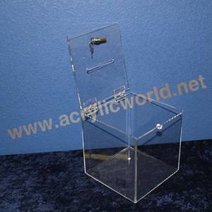 ขนาดใหญ่อะคริลิ Ballot กล่อง/กล่องข้อเสนอแนะที่มีผู้ถือโบรชัวร์บริจาคกล่องการกุศลอะคริลิ/กล่องบริจาค - Product Image 5