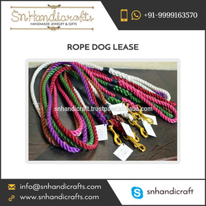 Handmade Ombre Rope Dog <b>Leash</b> with Brass Hardware - Product Image 1