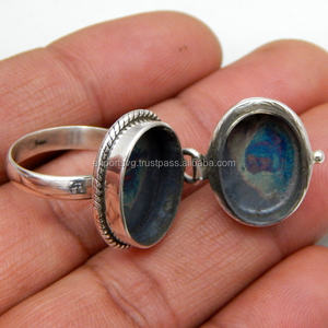 Haute qualité 925 argent Sterling Style classique bague de fiançailles de mariage Labradorite incrustation de pierres précieuses pour la fête d'anniversaire des femmes - Product Image 3