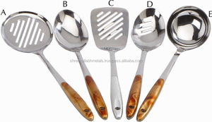 Espumadera/Cuchara de Acero Inoxidable Cromado con Mango de Madera, Antiadherente y Fácil de Limpiar - Product Image 3