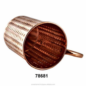 Taza de cobre antigua Diseño martillado Cerveza Moscú Mula Taza Barware - Product Image 3