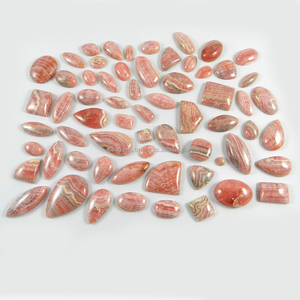 Rhodochrosite ธรรมชาติจำนวน63ชิ้น,หินทรงหลวมสำหรับอัญมณี100.80รูปทรงผสม IG0078 Gms - Product Image 1