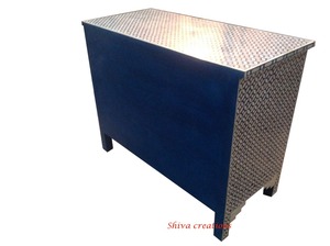 ตู้เก็บของห้องนั่งเล่นฝังกระดูกอินเดียทำมืออย่างหรูหราสำหรับตกแต่งบ้าน - Product Image 3