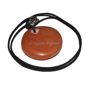 Colgantes de disco de ágata, Aventurina, melocotón - Product Image 1