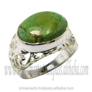 Belle mode faite à la main en argent sterling 925 Bague en pierres précieuses turquoise Bague en argent 925 Fournisseur de bagues en gros - Product Image 2