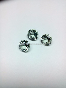 AAA Grade 8mm Rond Hydro Vert Améthyste Concave Cut Pierre Traitée À La Chaleur - Product Image 5