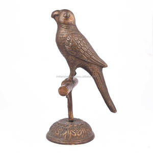 Indian Vintage <b>Brass</b> Bronze Parrot on a Stand Sculptures Figurine Statue Home Decoration Gift Items 26 X 12cm SBG-278 - Product Image 1