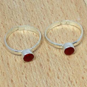Anillo de plata de primera ley con forma redonda para mujer, sortija, plata esterlina 925, Circonia cúbica, zirconia, circonita, zirconita, circón, Color Rojo - Product Image 2