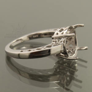 Anillo de Diseño para Boda de 10x12 mm con Cualquier Piedra Preciosa, Corte Ovalado, Plata de Ley 925, para Fiestas, Unisex - Product Image 4