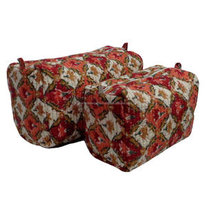 Handmade Cotton Dholamaru Chokri 4516 Jaipur <b>Toilet</b> <b>Bag</b> New Arrival Indian Manufacturer Fruit Pattern Design Evening <b>Bags</b> for - Product Image 1