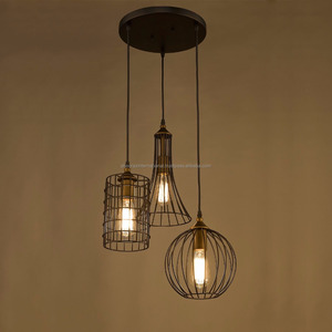 Superior Quality Modern Home Decor Best Price Metal Cage Pendant <b>Light</b> Wire Shade Chandelier for Hotel Indoor AC for Room <b>Space</b> - Product Image 3