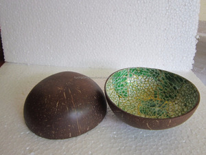 Product for home decoration coconut shell bowl eggshell inlaid inside from Vietnam - Product Image 1
