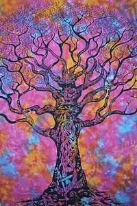 Aubusson Bohemian Hippie Tie-Dye Mandala tapices patrón impreso pared colgante colcha tiro para sala de estar decoración del hogar - Product Image 3