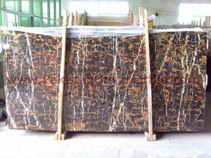 Losa de Mármol Negro y Dorado Pulido de Alta Calidad, Piedra Natural Grande Inspirada en Miguel Ángel en Forma de Losa - Product Image 2