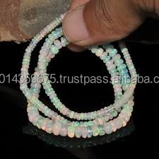 Perles Rondelles d'Opale Couleur Feu Certifiées par un tiers Fabriquées en Inde Vente en gros pour la fabrication de bijoux - Product Image 2