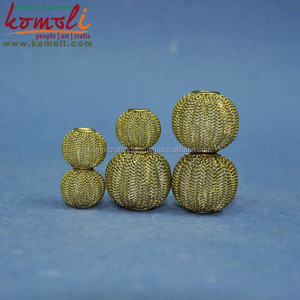 Handmade brass wire metal gallery beads