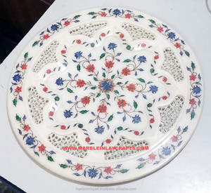 Plaque d'incrustation en marbre fabriquée à la main - Product Image 1